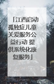 江西启动孤独症儿童关爱服务公益行动 提供系统化康复服务