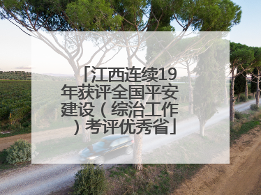 江西连续19年获评全国平安建设（综治工作）考评优秀省