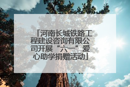 河南长城铁路工程建设咨询有限公司开展“六一”爱心助学捐赠活动