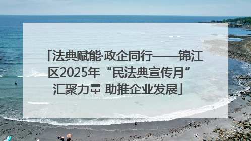 法典赋能·政企同行——锦江区2025年“民法典宣传月”汇聚力量 助推企业发展