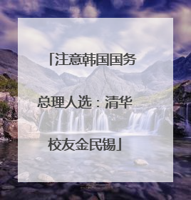注意韩国国务总理人选：清华校友金民锡