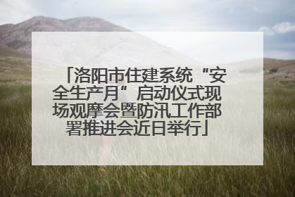洛阳市住建系统“安全生产月”启动仪式现场观摩会暨防汛工作部署推进会近日举行