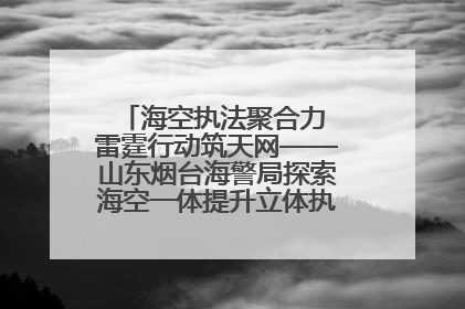 海空执法聚合力 雷霆行动筑天网——山东烟台海警局探索海空一体提升立体执法效能纪实