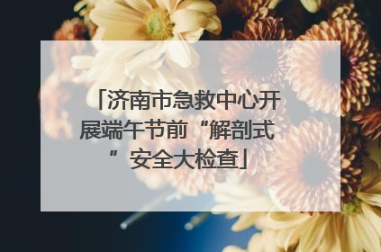 济南市急救中心开展端午节前“解剖式”安全大检查