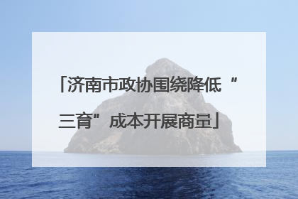济南市政协围绕降低“三育”成本开展商量