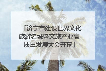 济宁市建设世界文化旅游名城暨文旅产业高质量发展大会开幕