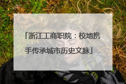 浙江工商职院：校地携手传承城市历史文脉