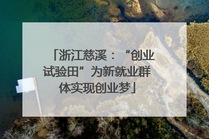 浙江慈溪：“创业试验田”为新就业群体实现创业梦
