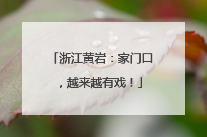 浙江黄岩：家门口，越来越有戏！