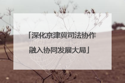 深化京津冀司法协作 融入协同发展大局