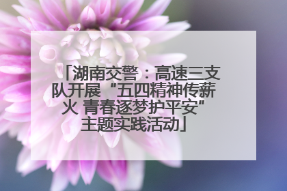 湖南交警：高速三支队开展“五四精神传薪火 青春逐梦护平安”主题实践活动