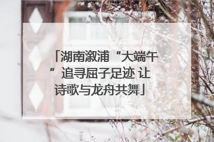 湖南溆浦“大端午”追寻屈子足迹 让诗歌与龙舟共舞