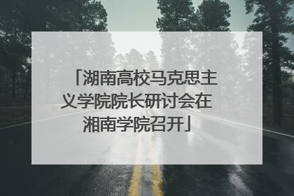 湖南高校马克思主义学院院长研讨会在湘南学院召开