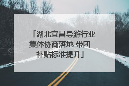 湖北宜昌导游行业集体协商落地 带团补贴标准提升