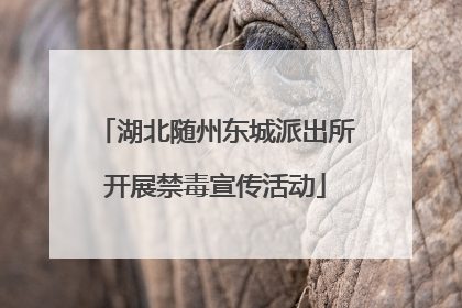 湖北随州东城派出所开展禁毒宣传活动