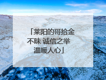 莱阳的哥拾金不昧 诚信之举温暖人心