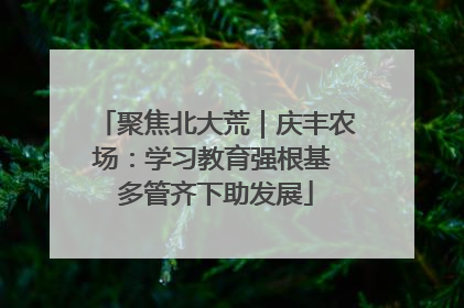 聚焦北大荒｜庆丰农场：学习教育强根基 多管齐下助发展