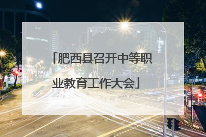 肥西县召开中等职业教育工作大会