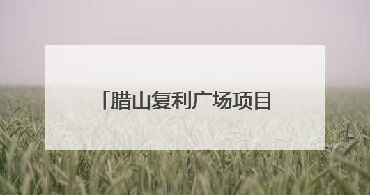 腊山复利广场项目：已吸引20余家知名企业进驻，整体招商率70%