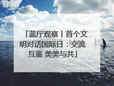 蓝厅观察丨首个文明对话国际日：交流互鉴 美美与共