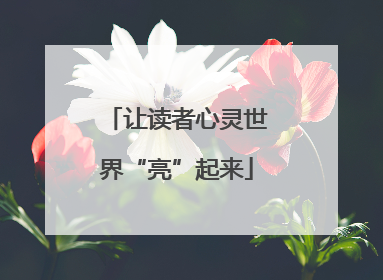 让读者心灵世界“亮”起来