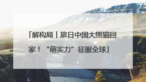 解构局丨旅日中国大熊猫回家！“萌实力”征服全球