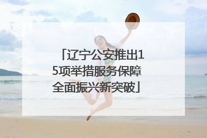 辽宁公安推出15项举措服务保障全面振兴新突破