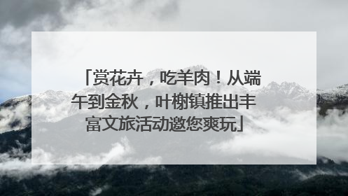 赏花卉，吃羊肉！从端午到金秋，叶榭镇推出丰富文旅活动邀您爽玩