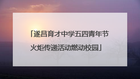 遂昌育才中学五四青年节火炬传递活动燃动校园