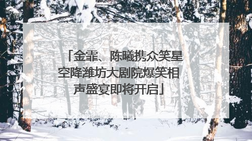 金霏、陈曦携众笑星空降潍坊大剧院爆笑相声盛宴即将开启
