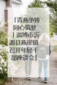 青燕争锋 同心筑梦丨淄博市沂源县燕崖镇召开年轻干部座谈会