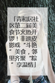 青和居社区第二届美食节火热开锣！非遗皮影戏“斗艳”美食，邻里齐聚“粽”享温情