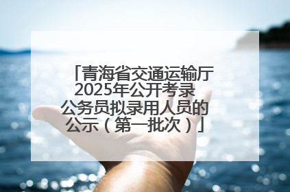 青海省交通运输厅2025年公开考录公务员拟录用人员的公示（第一批次）