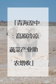 青海湟中：高原冷凉蔬菜产业助农增收