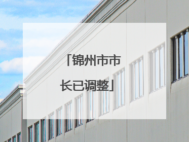 锦州市市长已调整