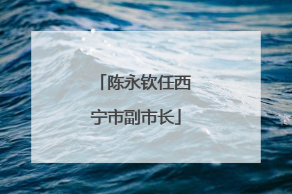 陈永钦任西宁市副市长