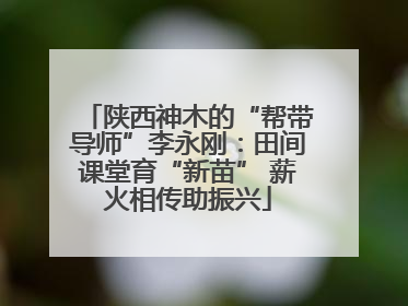 陕西神木的“帮带导师”李永刚：田间课堂育“新苗” 薪火相传助振兴