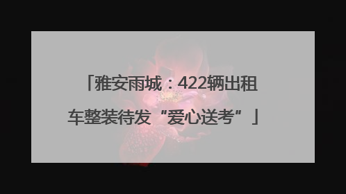 雅安雨城：422辆出租车整装待发“爱心送考”
