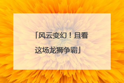 风云变幻！且看这场龙狮争霸