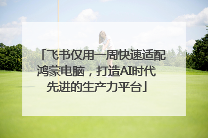 飞书仅用一周快速适配鸿蒙电脑，打造AI时代先进的生产力平台