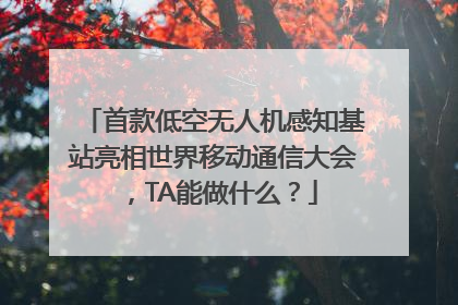 首款低空无人机感知基站亮相世界移动通信大会，TA能做什么？