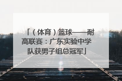 （体育）篮球——耐高联赛：广东实验中学队获男子组总冠军