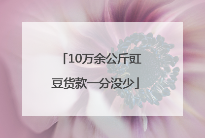 10万余公斤豇豆货款一分没少
