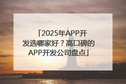 2025年APP开发选哪家好？高口碑的APP开发公司盘点