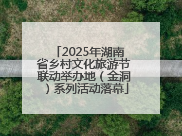 2025年湖南省乡村文化旅游节联动举办地（金洞）系列活动落幕