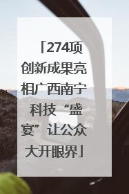274项创新成果亮相广西南宁 科技“盛宴”让公众大开眼界
