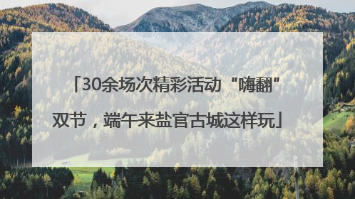 30余场次精彩活动“嗨翻”双节，端午来盐官古城这样玩