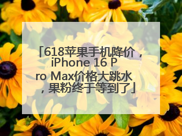618苹果手机降价，iPhone 16 Pro Max价格大跳水，果粉终于等到了