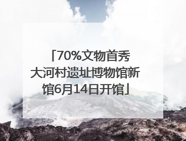 70%文物首秀 大河村遗址博物馆新馆6月14日开馆