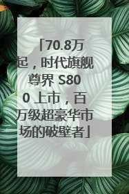 70.8万起，时代旗舰尊界 S800 上市，百万级超豪华市场的破壁者